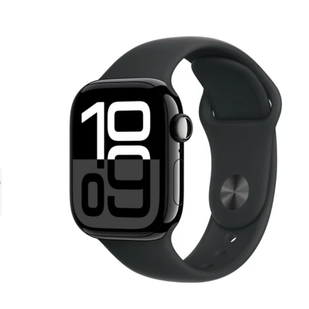 Apple Watch Series 10 GPS 42mm Jet Black Aluminum Case with Black Sport Band